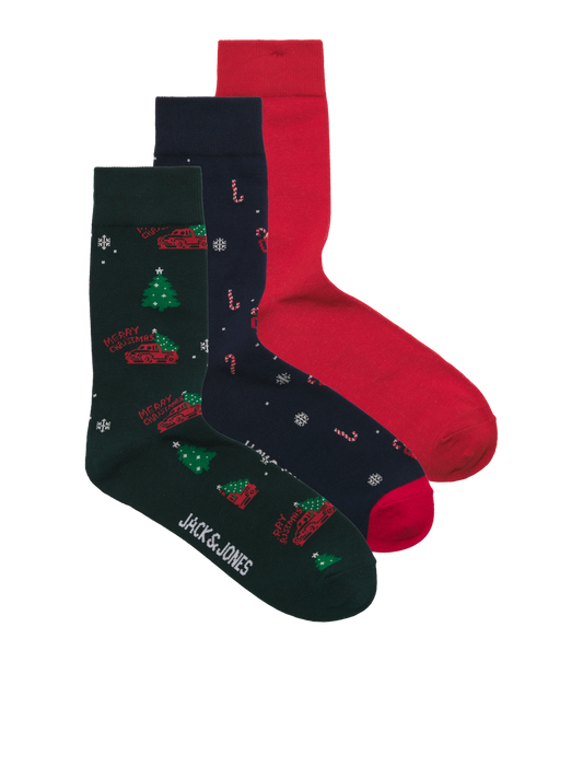 Chaussettes-Jack&jones junior-JACXMAS STOCK SOCKS 3 PACK JNR