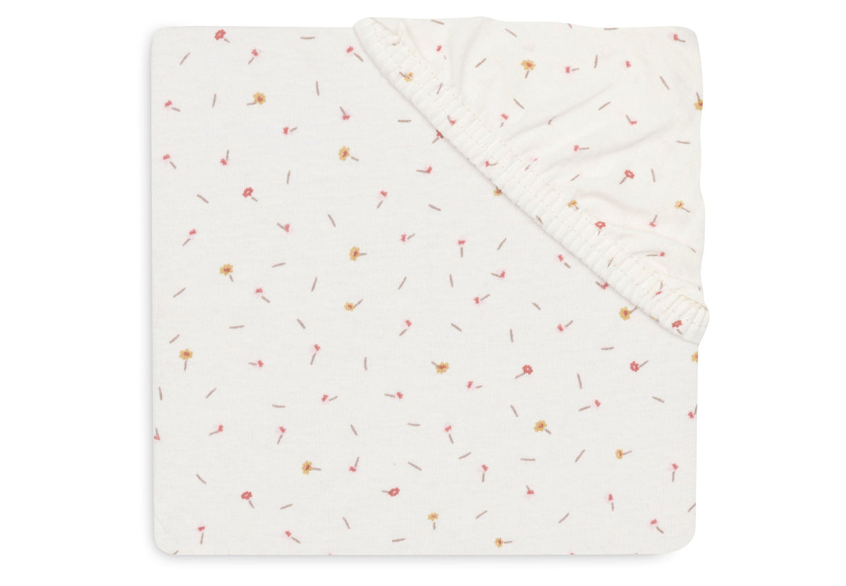 Drap-housse Jersey 60x120cm Pretty Picnic Jollein - Flower Drops