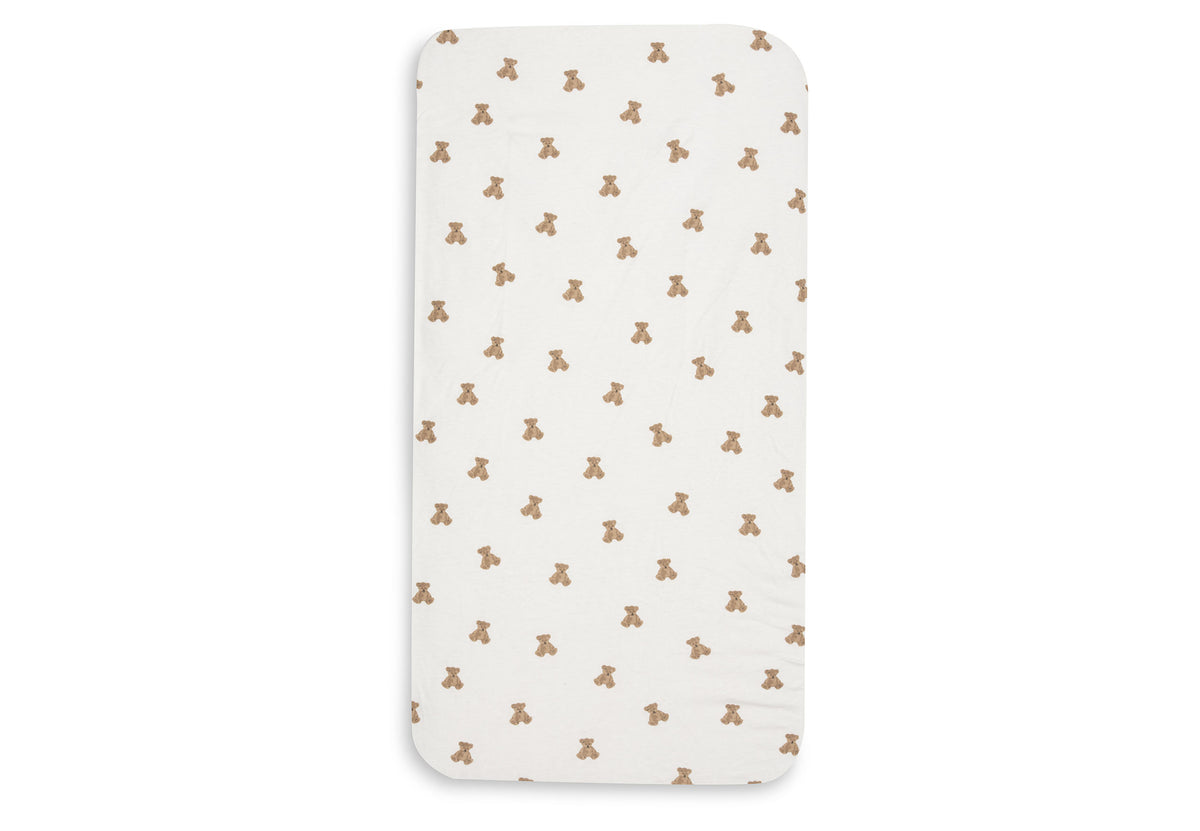 Drap-housse Jersey 60x120cm Jollein - Mini Teddy Bear - détail