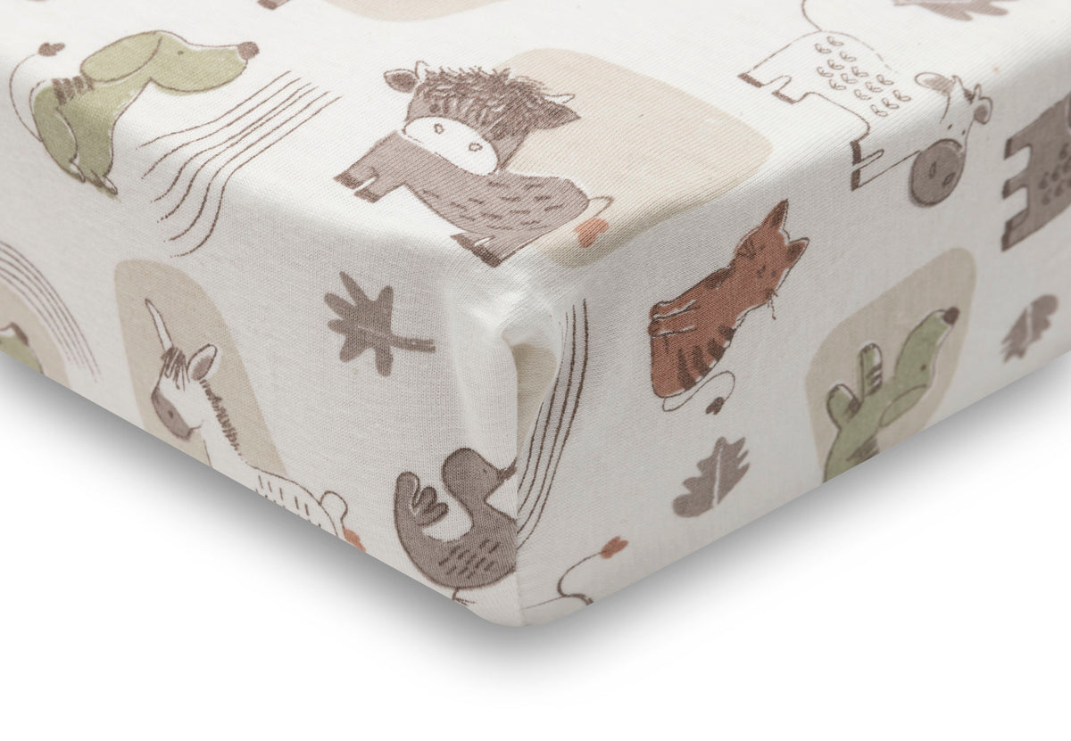 Drap-housse Jersey 60x120cm Jollein - Barn Buddies - détail