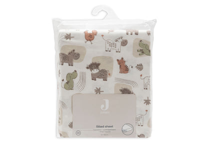 Drap-housse Jersey 60x120cm Jollein - Barn Buddies - détail