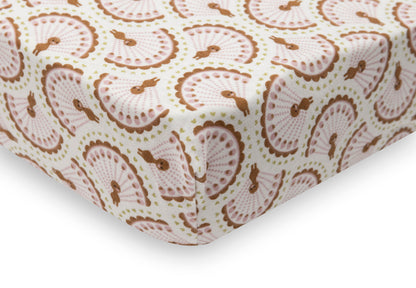 Drap-housse Jersey 60x120cm Jollein - Soft Plumes - détail