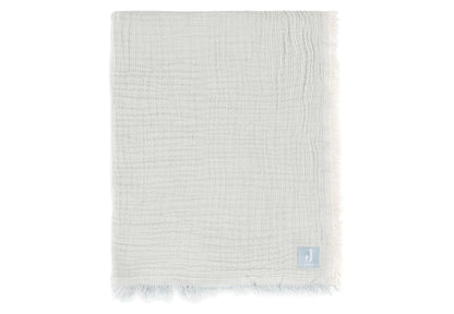 Couverture Berceau Gaze De Coton 75x100cm Fringe Stripe - Sea Green
