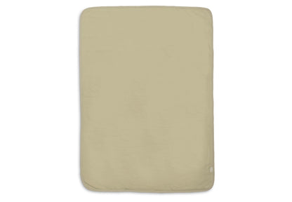 Couverture Basic Sherpa/Jersey Jollein - Soft Matcha - détail
