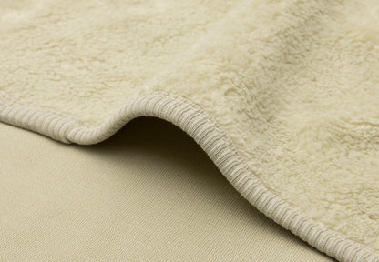 Couverture Basic Sherpa/Jersey Jollein - Soft Matcha - détail