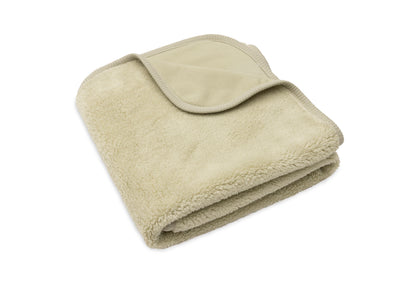 Couverture Basic Sherpa/Jersey Jollein - Soft Matcha - détail