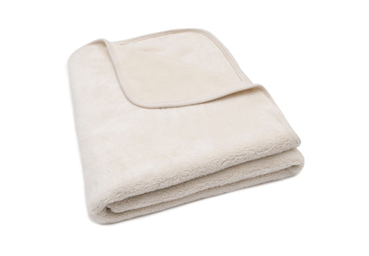 Couverture Lit Bébé 100x150cm Basic Jersey/Sherpa Oatmeal