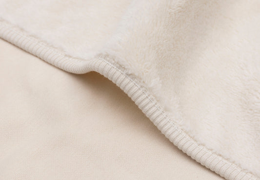 Couverture Lit Bébé 100x150cm Basic Jersey/Sherpa Oatmeal