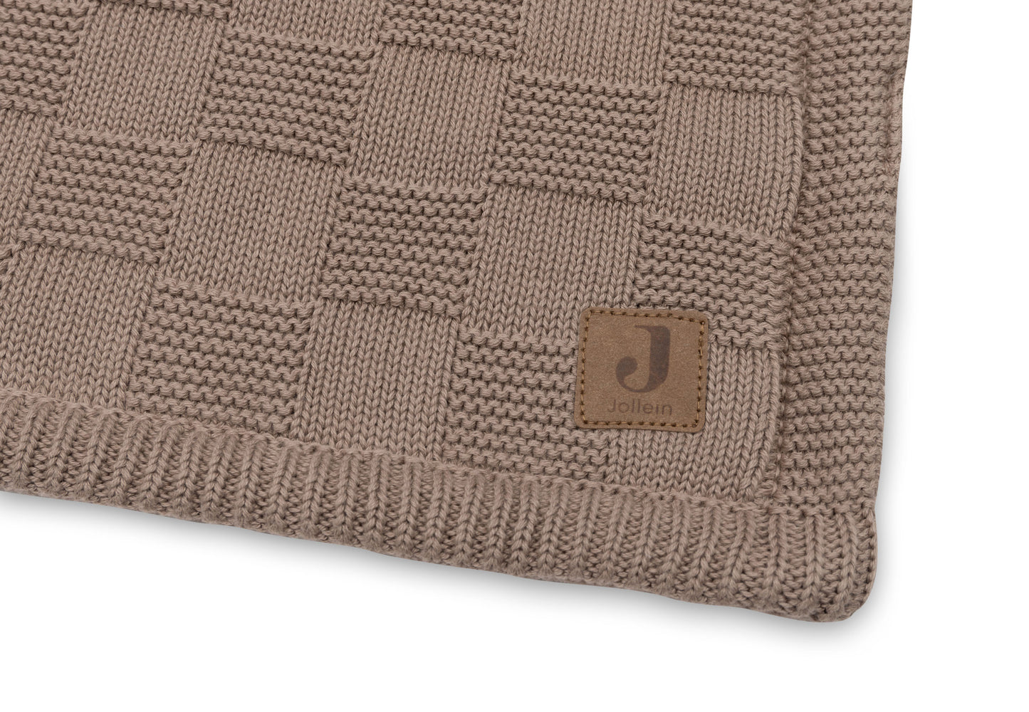 Couverture Lit Bébé 100x150cm Box Knit Milky Cof/Velvet GOTS