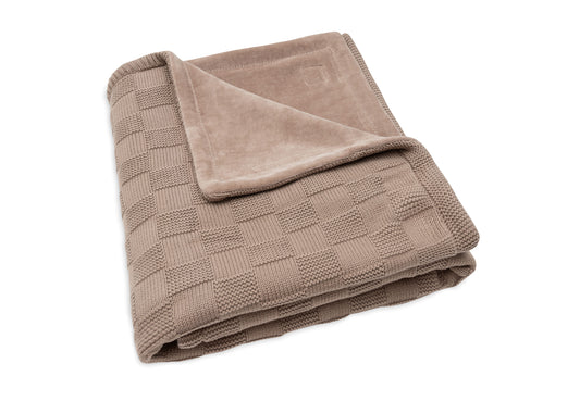 Couverture Lit Bébé 100x150cm Box Knit Milky Cof/Velvet GOTS