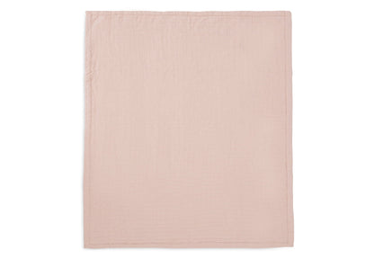 Couverture Berceau Gaze De Coton 75x100cm Jacquard - Wild Rose - GOTS