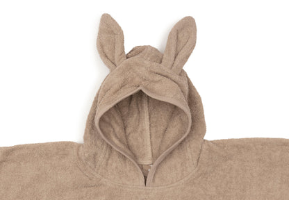 Poncho de bain Éponge Jollein - Milky Coffee - détail