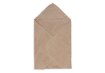 Cape de bain Éponge 75x75cm Jollein - Milky Coffee - détail