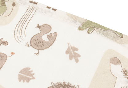 Serviette gaze de Coton 31x31cm Jollein - Barn Buddies - 3 Unités - détail