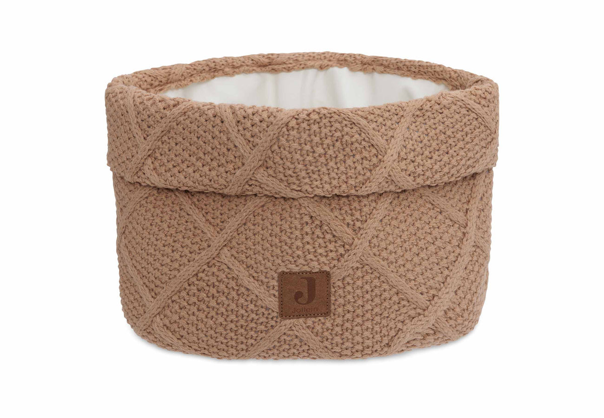 Panier de Soins Check Knit Jollein - Biscuit