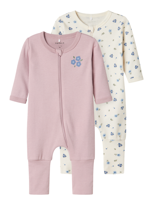 Pyjamas Name it baby Nbfnightsuit 2p zip ff jet flower noos
