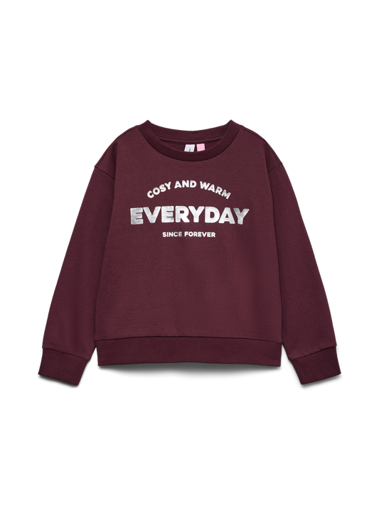 Sweat-shirt Vero moda girl Vmcamille ls short sweat top jrs ga girl