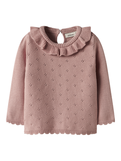 Haut en tricot fille Lil' Atelier - Laguna Misty rose