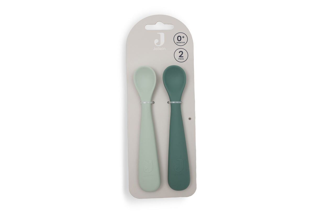 Cuillère Souple Silicone Jollein - Jade Shades - 2 Unités - détail