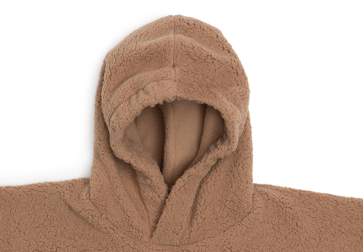 Poncho Teddy Fleece Jollein - Dark Hazel - détail