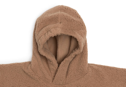 Poncho Teddy Fleece Jollein - Dark Hazel - détail