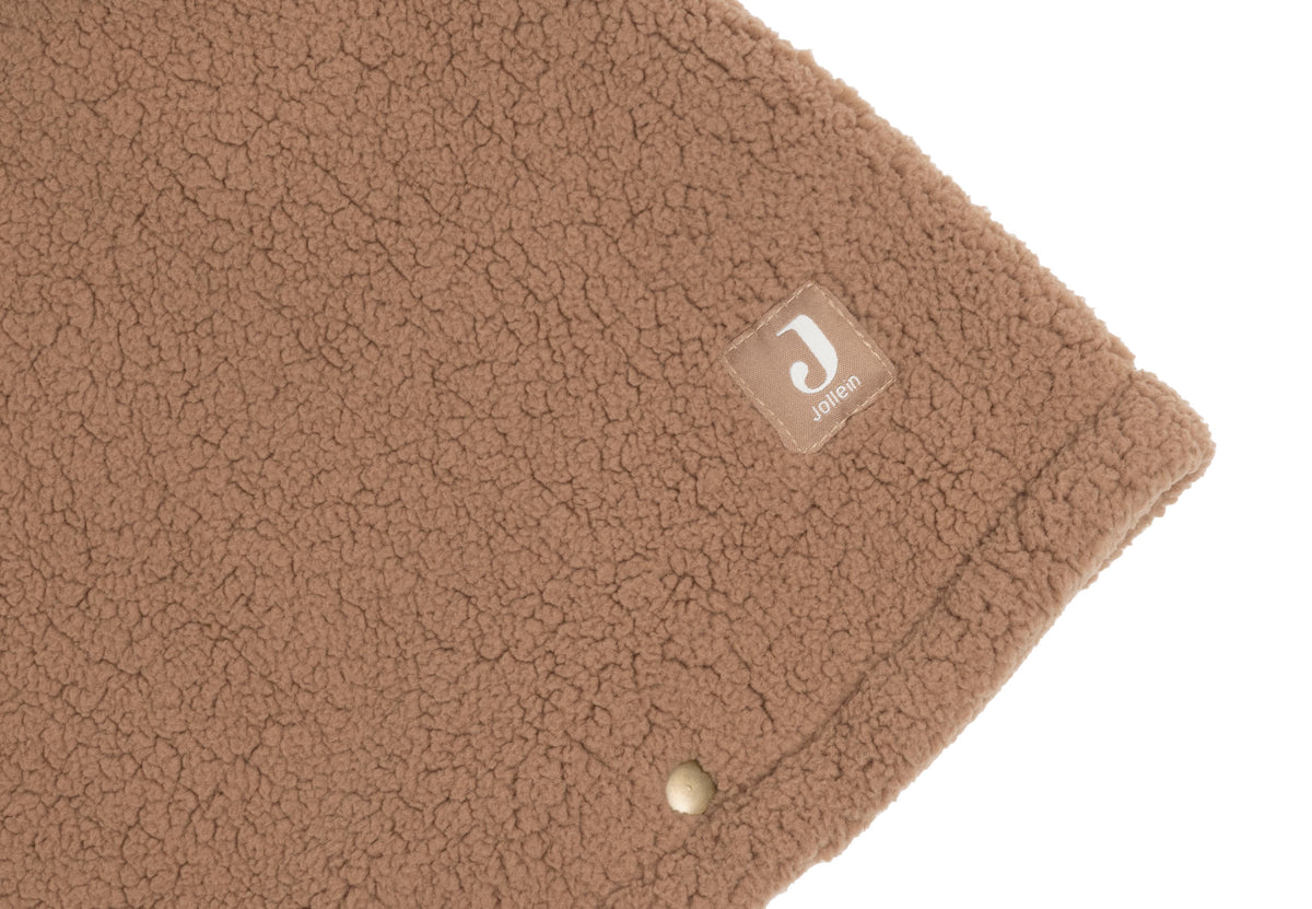 Poncho Teddy Fleece Jollein - Dark Hazel - détail