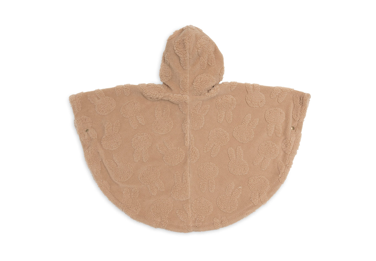 Poncho Miffy Jacquard Teddy Jollein - Biscuit - détail
