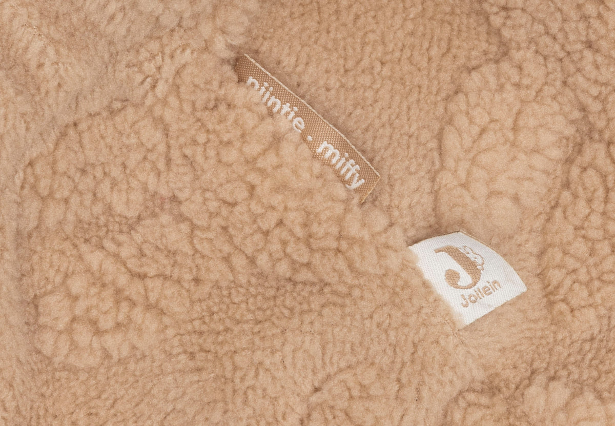 Poncho Miffy Jacquard Teddy Jollein - Biscuit - détail