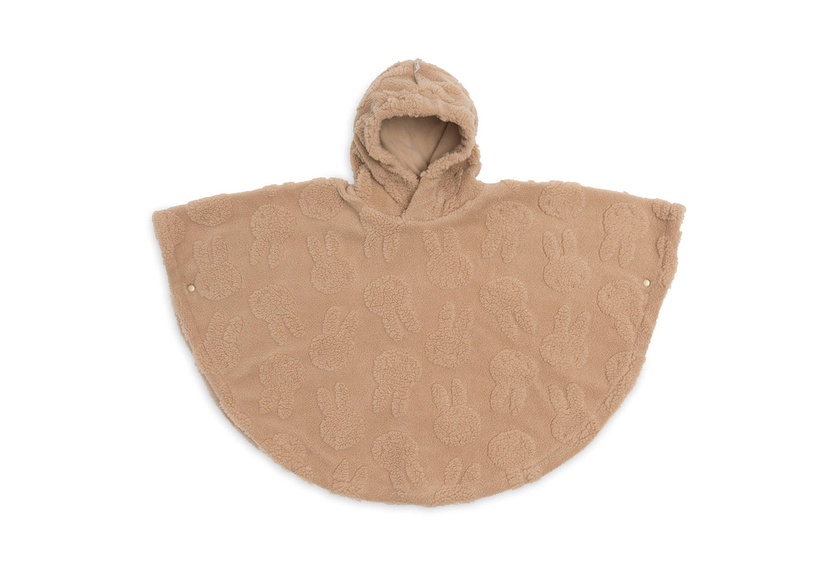 Poncho Miffy Jacquard Teddy Jollein - Biscuit
