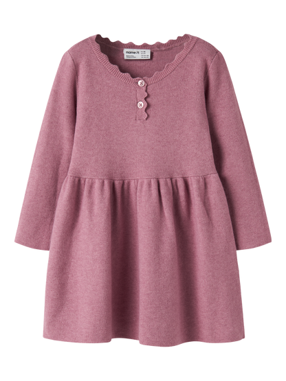 Robe Midi-Name it mini-NMFNALIE LS KNIT DRESS