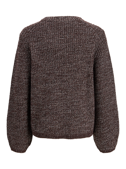 Pull-over col rond fille JJXX - Gloria Brun café