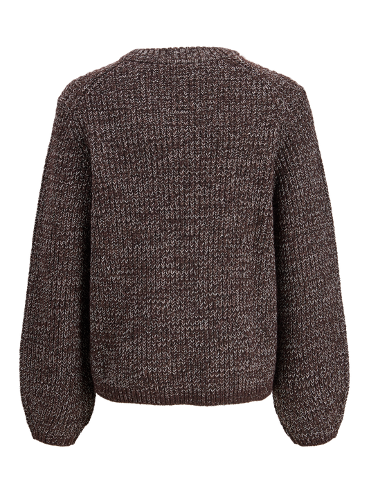 Pull-over col rond fille JJXX - Gloria Brun café