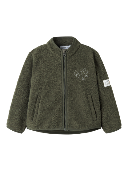 Cardigans en molleton-Name it mini-NMMOWE LS NREG TEDDY CARD
