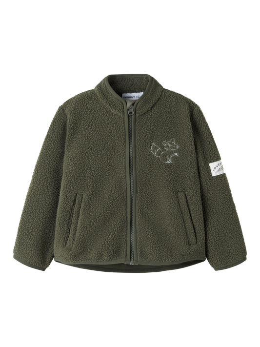 Cardigans en molleton-Name it mini-NMMOWE LS NREG TEDDY CARD