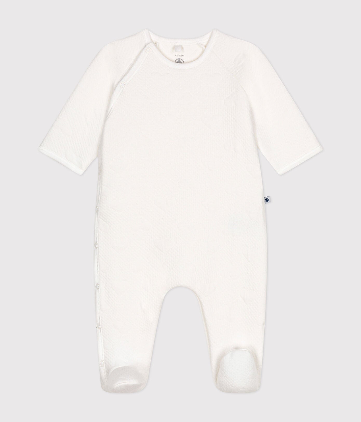 Dors-bien en tubique PETIT BATEAU marshmallow cœur bébé