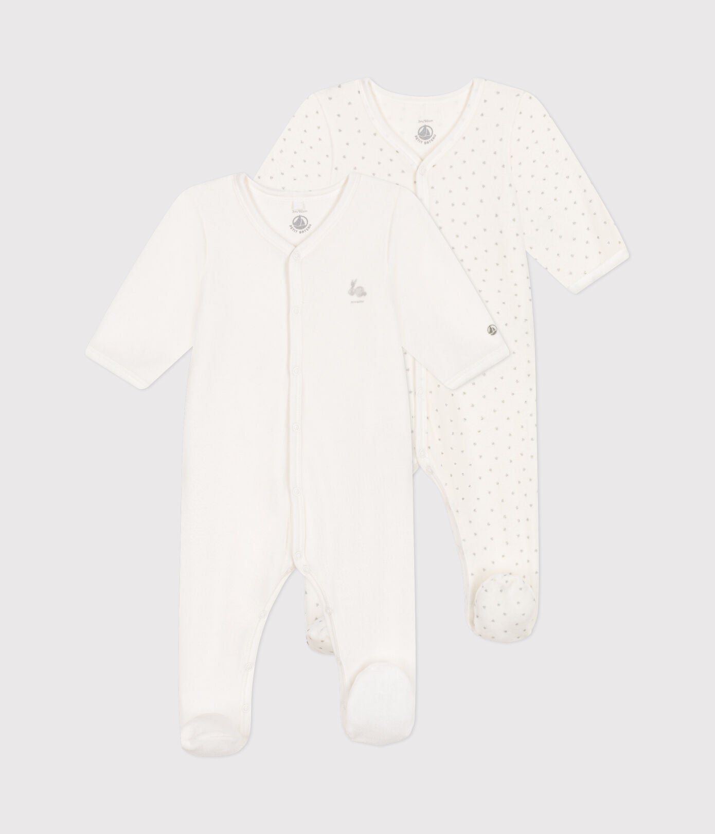 Lot de 2 pyjamas en velours bébé PETIT BATEAU