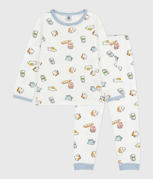 Pyjama enfant en tubique PETIT BATEAU petit-déjeûner