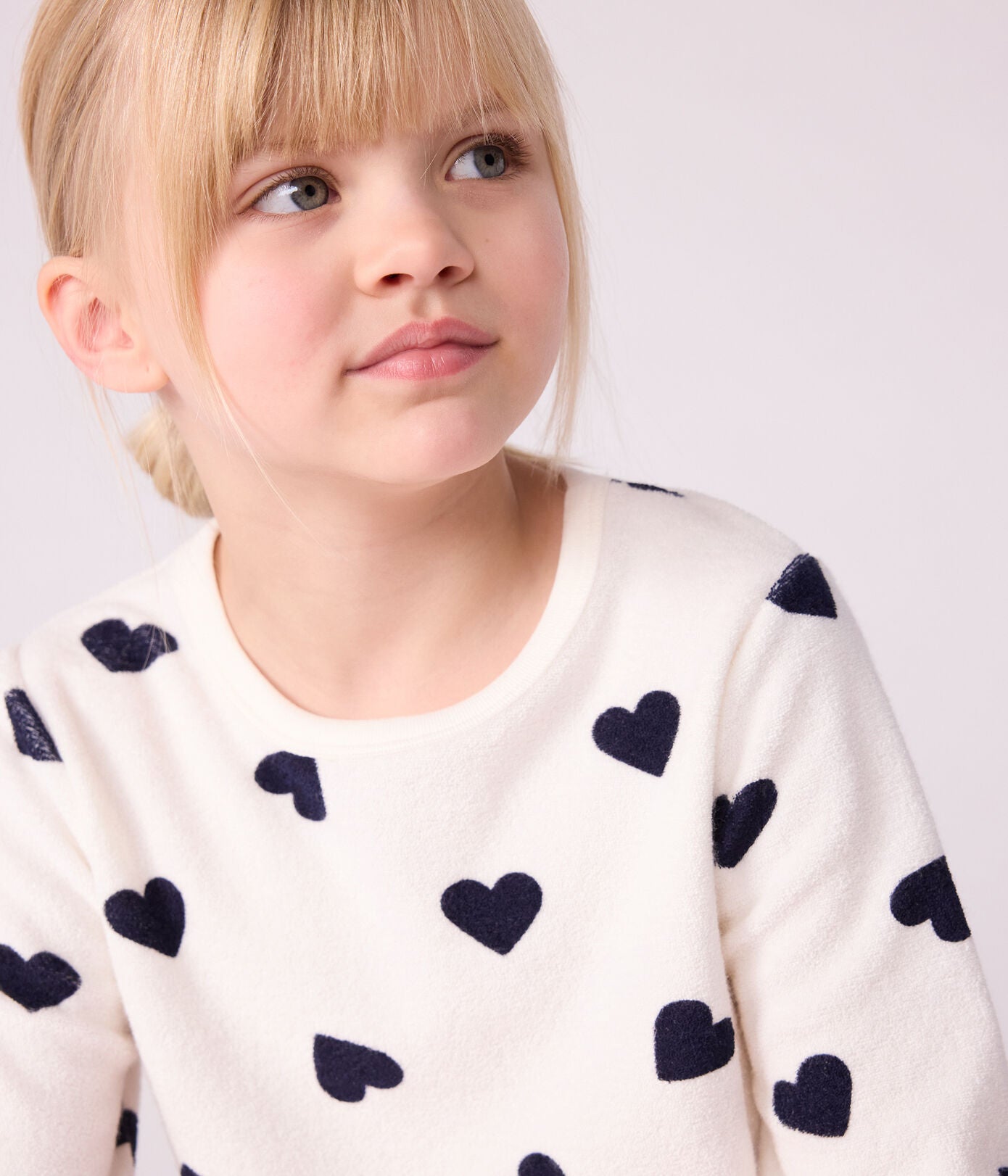 Pyjama fille éponge PETIT BATEAU cœurs