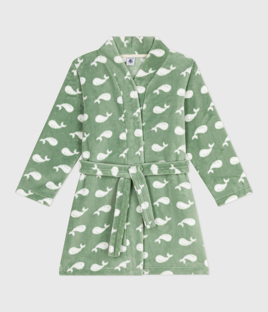 Robe de chambre mixte polaire PETIT BATEAU baleines