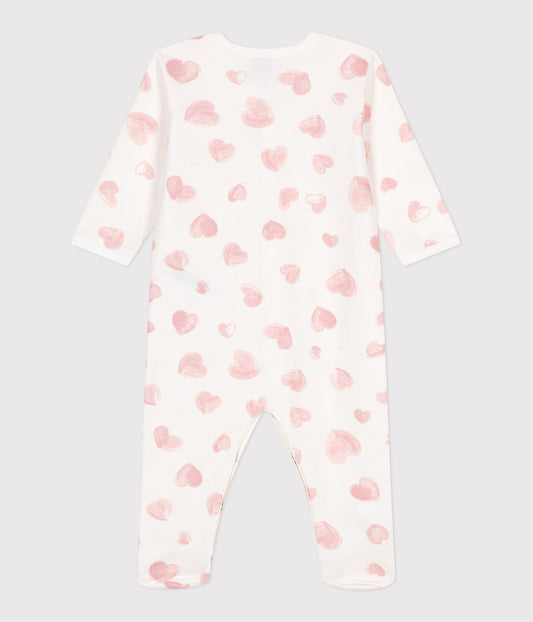 Dors-bien fille en molleton PETIT BATEAU cœurs