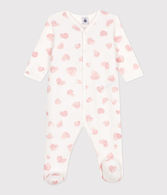 Dors-bien fille en molleton PETIT BATEAU cœurs