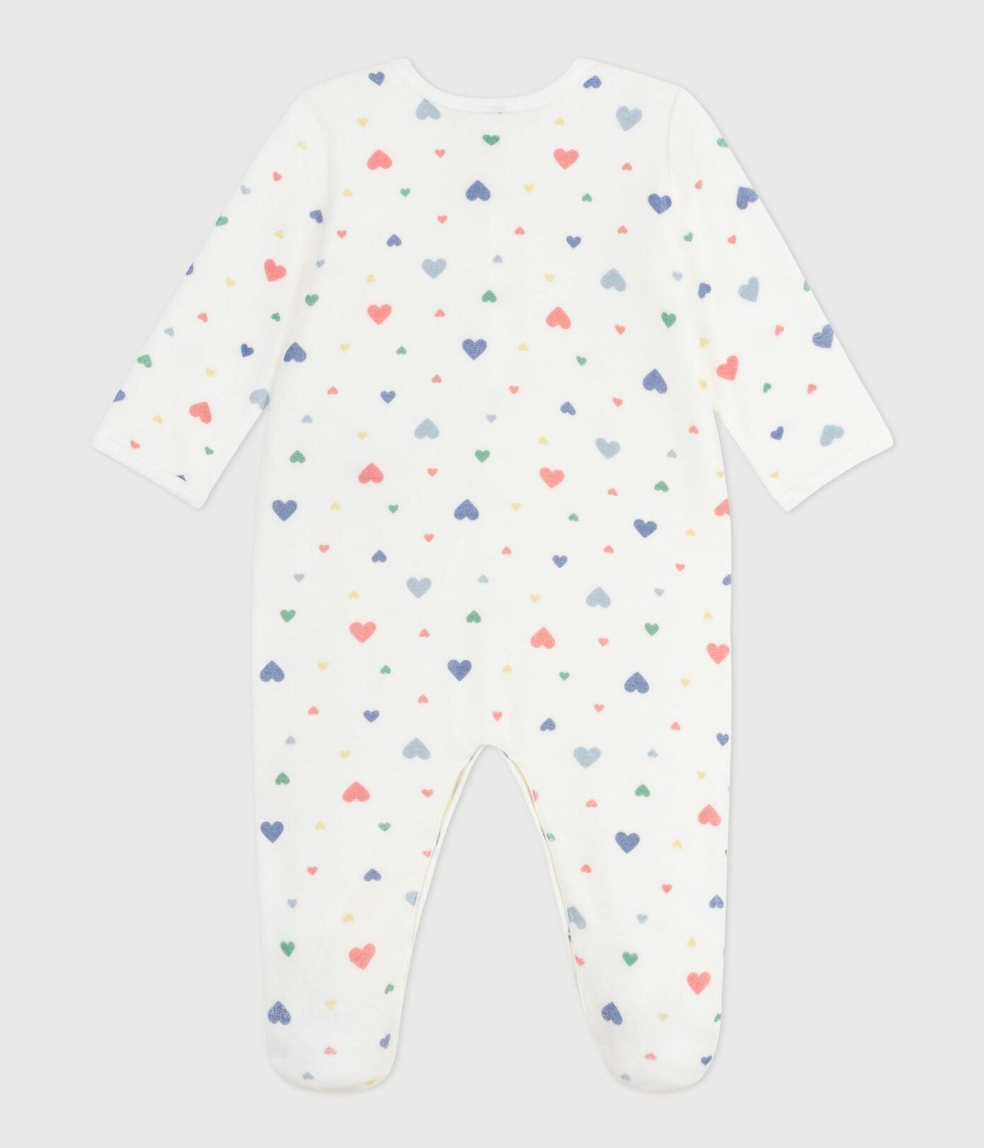 Dors-bien fille en velours PETIT BATEAU cœurs
