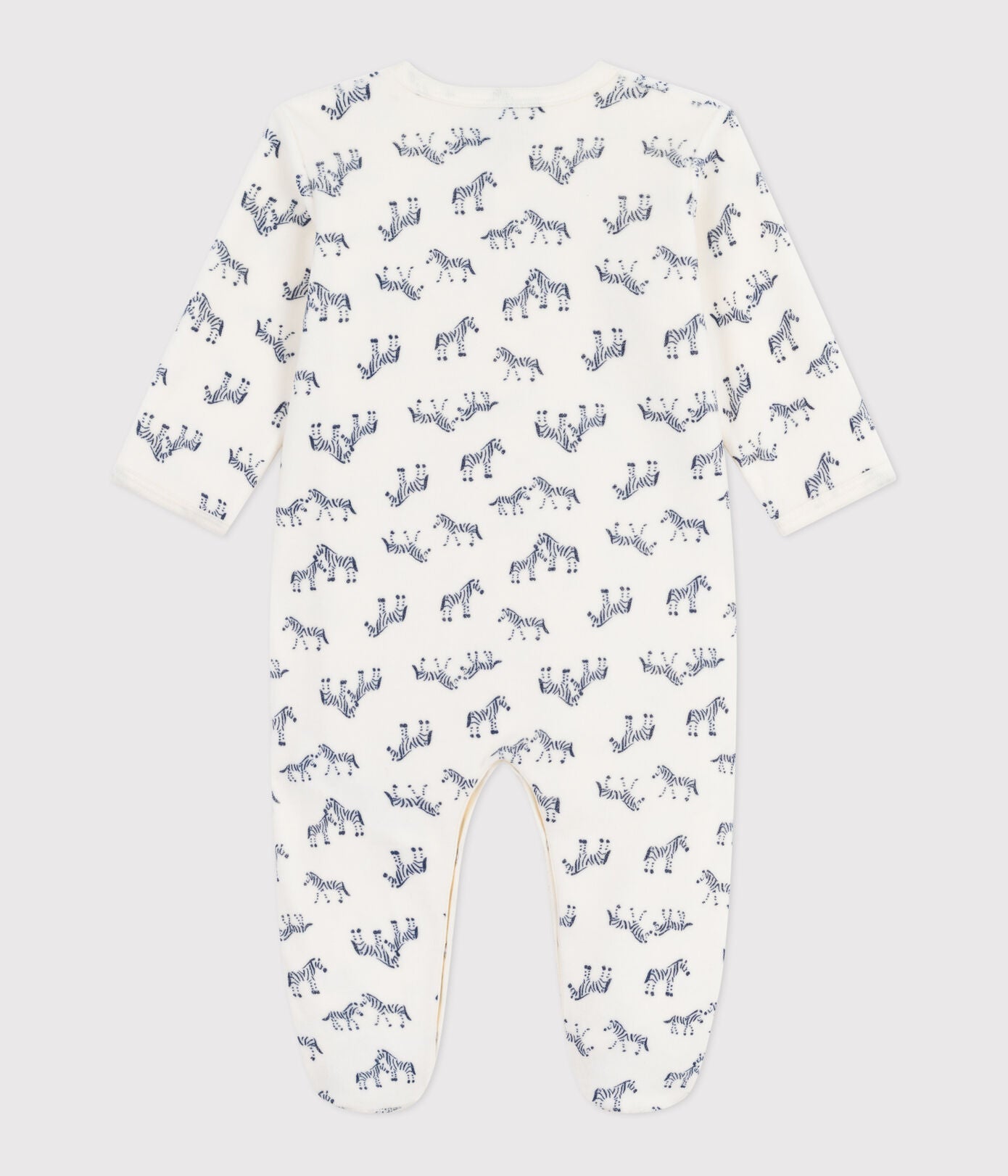 Dors-bien mixte en velours PETIT BATEAU zèbres