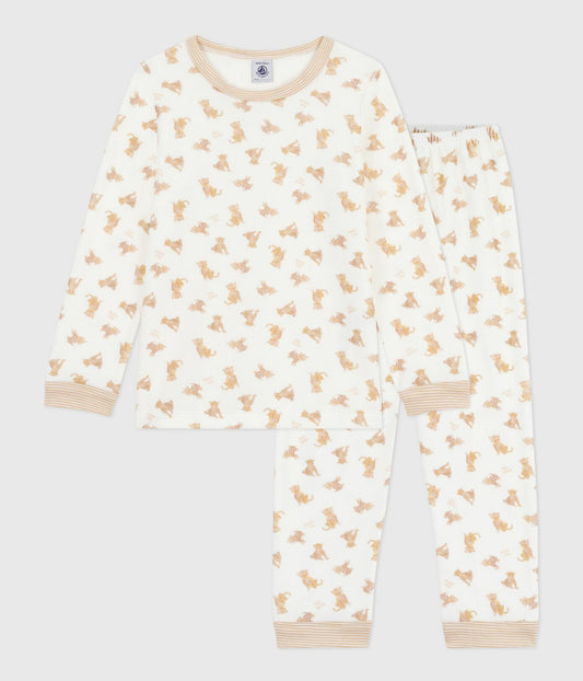 Pyjama mixte en velours PETIT BATEAU léopards