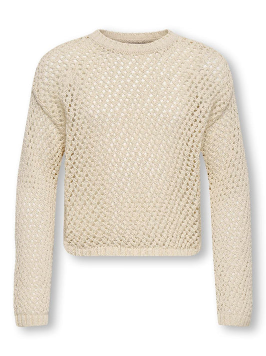 Pull-overs Kids only girl Kogdonna life ls o-neck open struc knt