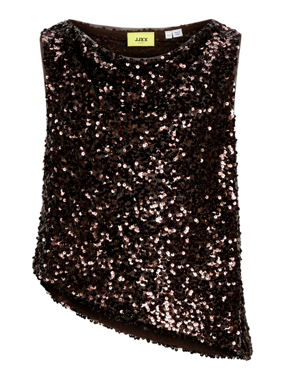 Haut-Jjxx kids-JXZOLA SEQUIN SL TOP WVN GRL