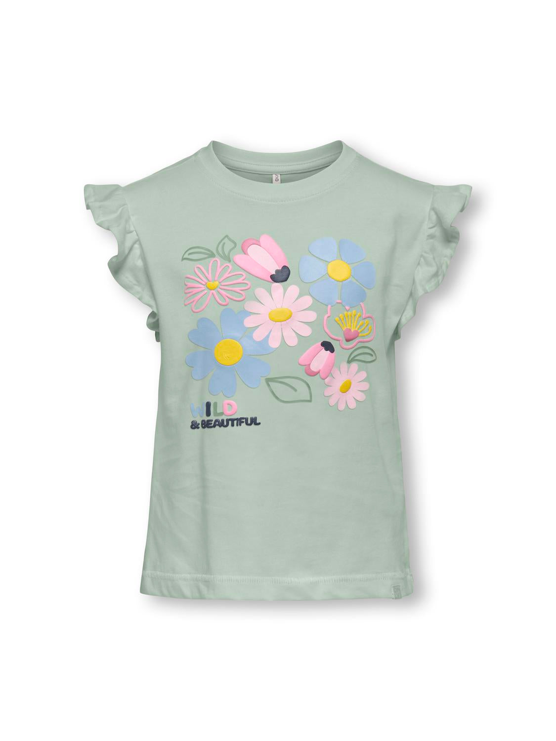 T-shirts Kids mini girl Kmgruth life sl frill loose tee jrs