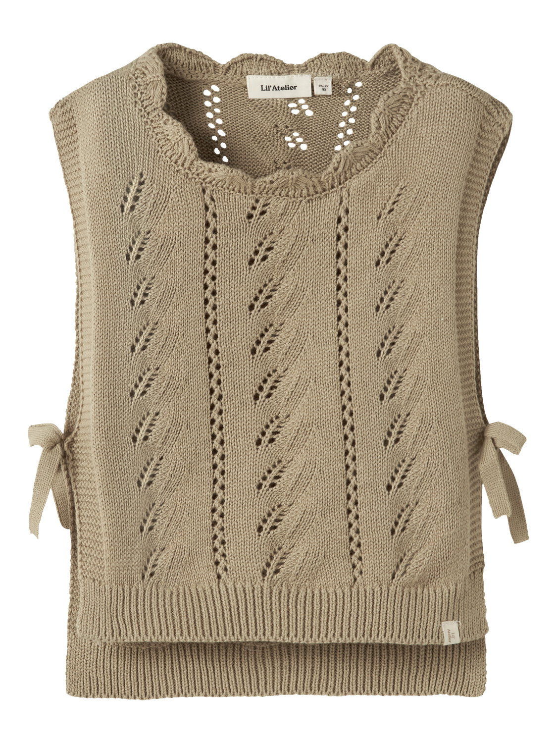 Haut en tricot-Lil' atelier mini-NMFLEOU SL KNIT VEST LIL