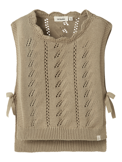 Haut en tricot-Lil' atelier mini-NMFLEOU SL KNIT VEST LIL