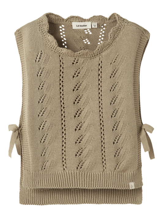 Haut en tricot-Lil' atelier mini-NMFLEOU SL KNIT VEST LIL